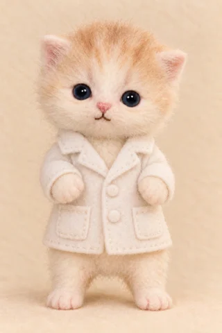 Biscuit, a wool kitten