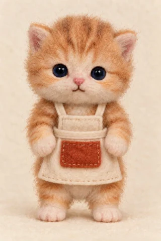 Ginger, a wool kitten
