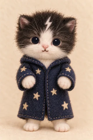 Oreo, a wool kitten