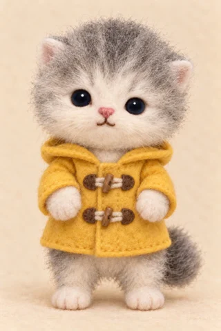 Plum, a wool kitten