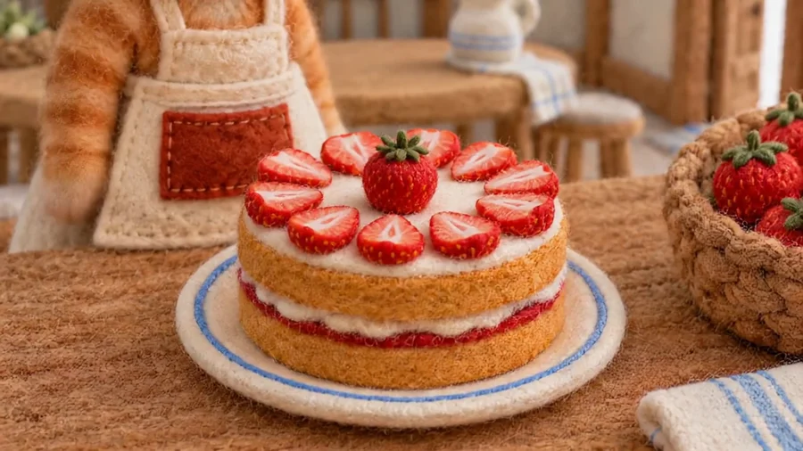A scene from Ginger and the Strawberry Cake