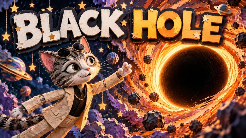 Sir Bao reaching toward a glowing black hole